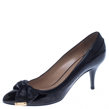 Pre Owned Ballin Black Patent Leather/Leather Pumps Size 38 