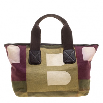 Pre Owned Bally Multicolor Canvas Tote