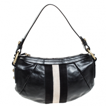 Pre Owned Bally Black Leather Traki Shoulder Bags