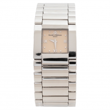 Pre Owned Baume & Mercier Beige Stainless Steel Catwalk MV045197 Women's Wristwatch 24 mm