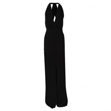 Pre Owned Boss By Hugo Boss Black V-Neck Sleeveless Diwendyn Maxi Dress M