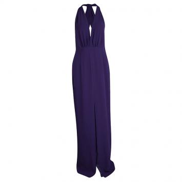 Pre Owned Boss By Hugo Boss Purple V-Neck Sleeveless Diwendyn Maxi Dress M