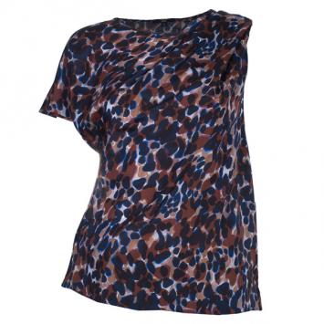 Pre Owned BOSS By Hugo Boss Silk Leopard Print Top S
