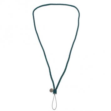 Pre Owned Bottega Veneta Green Intrecciato Phone Strap