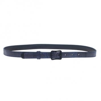 Pre Owned Bottega Veneta Blue Watersnake Ayers Belt 80CM