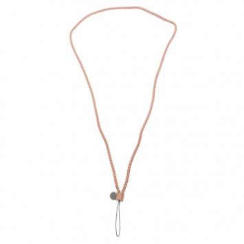 Pre Owned Bottega Veneta Beige Intrecciato Leather Phone Strap