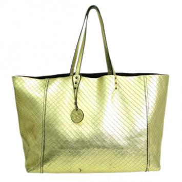 Pre Owned Bottega Veneta Gold Intrecciomirage Tote