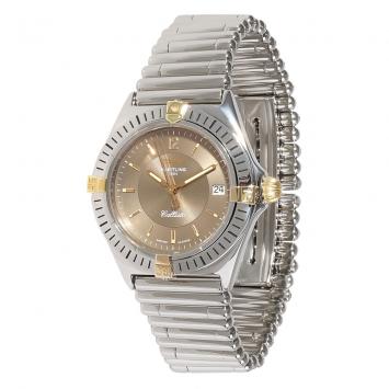Pre Owned Breitling Bronze 18K Yellow Gold And Stainless Steel Callisto B57045 Women's Wristwatch 34 MM