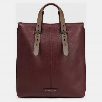 Pre Owned Brunello Cucinelli Pebbled Leather Embellished Tote