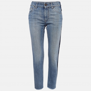 Pre Owned Brunello Cucinelli Blue Denim Straight Leg Jeans S Waist 28"'
