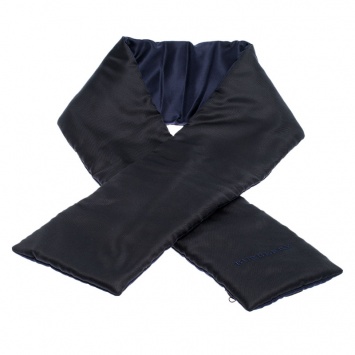 Pre Owned Burberry Black and Navy Silk Puffer Scarf