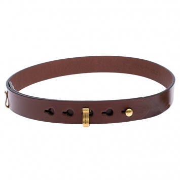 Pre Owned Burberry Brown Leather Ashmore Belt 75CM