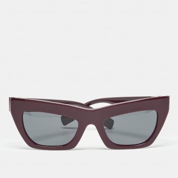 Pre Owned Burberry Plum B4405 Cat Eye Sunglasses