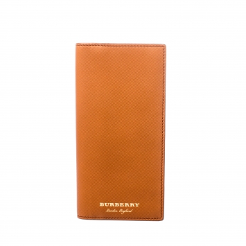 Pre Owned Burberry Brown Leather Cavendish Wallet