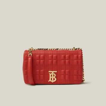 Pre Owned Burberry Red Lola Quilted Leather Shoulder Bag