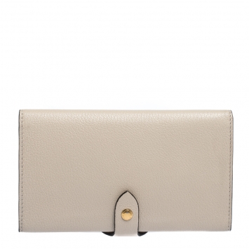 Pre Owned Burberry Beige Leather Harlow Continental Wallet