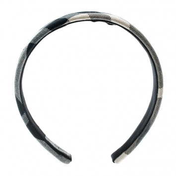 Pre Owned Burberry Beige Novacheck Fabric Headband 