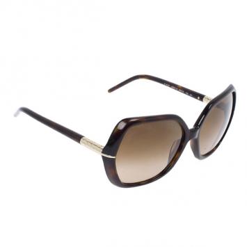 Pre Owned Burberry Black Oversized Square Faceted Woman Sunglasses