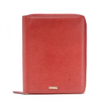 Pre Owned Burberry London Red Leather iPad Case