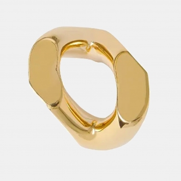 Pre Owned Burberry Chain Link Gold Tone Single Cuff Earring