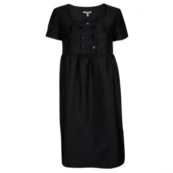 Pre Owned Burberry London Black Short Sleeve Trench Dress M