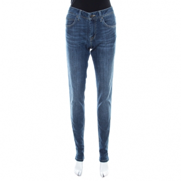 مملوكة مسبقًا Burberry Brit Indigo Dark Wash Faded Effect Denim Skinny Kensington Jeans M