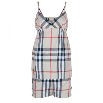 Pre Owned Burberry Novacheck Top And Shorts Set S