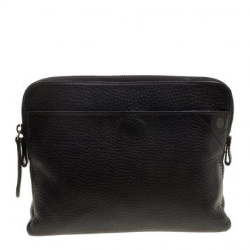 Pre Owned Burberry Black Leather Pouch