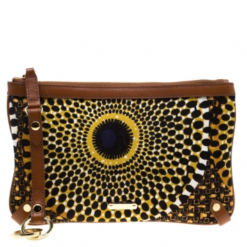 Pre Owned Burberry Multicolor Printed Canvas Clutch 