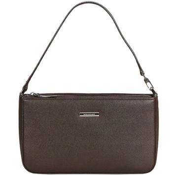 Pre Owned Burberry Brown Leather Baguette