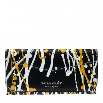 Pre Owned Burberry Multicolor Leather Splash Hoxton Wallet