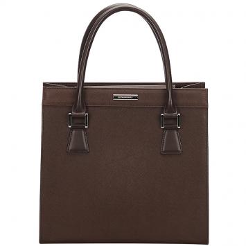 Pre Owned Burberry Brown Leather Tote Bag