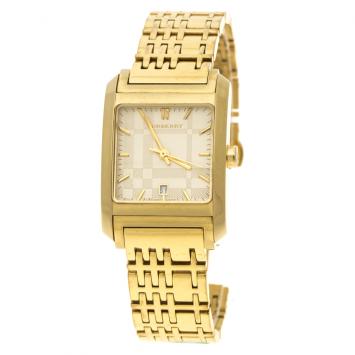 Pre Owned Burberry Gold Plated Steel BU1574 Women's Wristwatch 25 mm