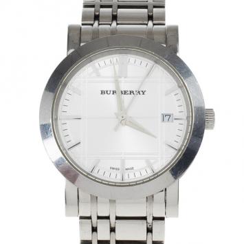 Pre Owned Burberry White Stainless Steel Women's Wristwatch 38 MM