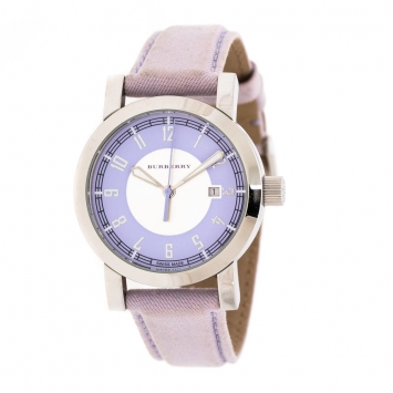 Pre Owned Burberry Lilac Stainless Steel BU7110 Women's Wristwatch 32 mm