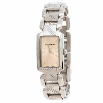 Pre Owned Burberry Copper Stainless Steel Signature BU4212 Women's Wristwatch 19MM