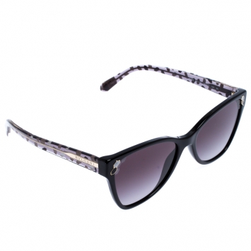 Pre Owned Bvlgari Black/Grey Gradient Serpenti 8208 Cateye Sunglasses