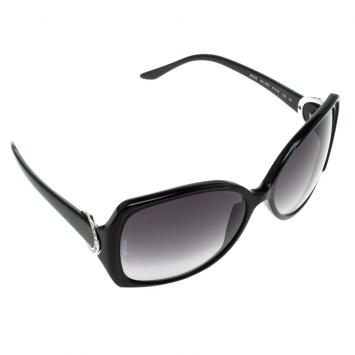 Pre Owned Bvlgari Black/Shaded Grey 8035 Oversize Sunglasses