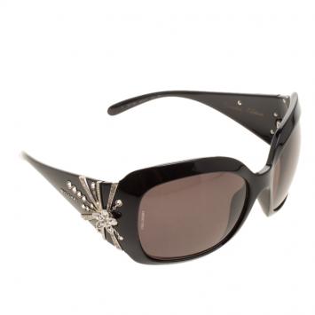 Pre Owned Bvlgari Black Limited Edition Fireworks Oversized Sunglasses