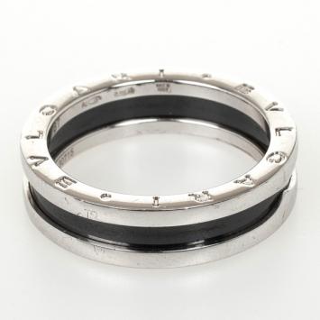 Pre Owned Bvlgari Charity Sterling Silver Ring Size 67