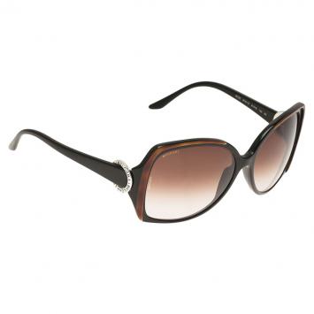 Pre Owned Bvlgari Brown 8035 Square Sunglasses