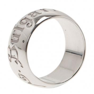 Pre Owned Bvlgari Save The Chidren Silver Band Ring Size 53