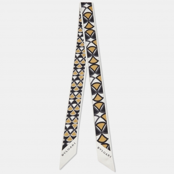 Bvlgari Multicolor Print Silk Diva Dream Bandeau Scarf