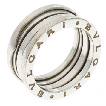 Pre Owned Bvlgari B.Zero1 3-Band 18k White Gold Ring Size 56