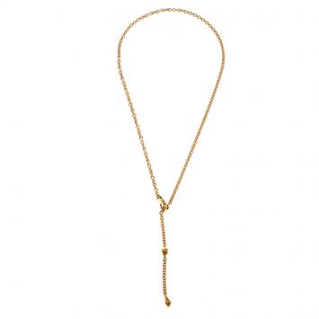 Pre Owned Bvlgari Catene 18k Yellow Gold Adjustable Chain Necklace
