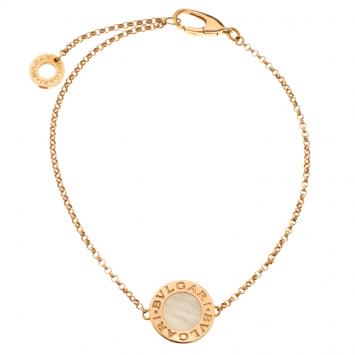 Pre Owned Bvlgari Bvlgari Mother of Pearl 18k Rose Gold Bracelet