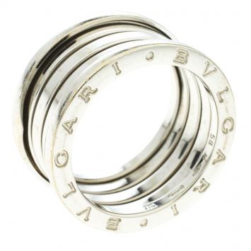 Pre Owned Bvlgari B.Zero1 4-Band 18k White Gold Band Ring Size 58