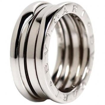 Pre Owned Bvlgari B.Zero1 3-Band 18K White Gold Ring Size 53