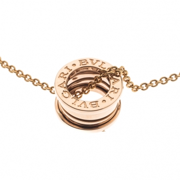 Pre Owned Bvlgari B.Zero1 18k Rose Gold Pendant Necklace