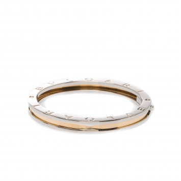Pre Owned Bvlgari B.Zero1 Steel & 18k Yellow Gold Bracelet 